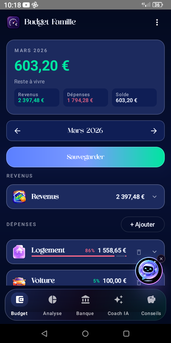 Aperçu Budget Famille